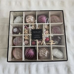 NWT Rachel Zoe Christmas Ornaments Beaded Glittery Embellished Set of 20